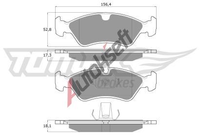 TOMEX Brakes Sada brzdovch destiek TMX TX 12-98, TX 12-98
