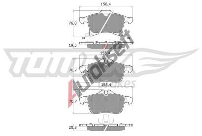 TOMEX Brakes Sada brzdovch destiek TMX TX 13-00, TX 13-00