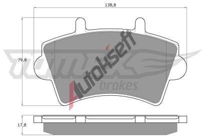 TOMEX Brakes Sada brzdovch destiek TMX TX 13-02, TX 13-02