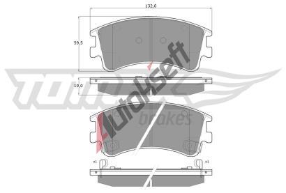 TOMEX Brakes Sada brzdovch destiek TMX TX 13-03, TX 13-03