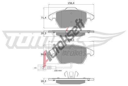 TOMEX Brakes Sada brzdovch destiek TMX TX 13-11, TX 13-11