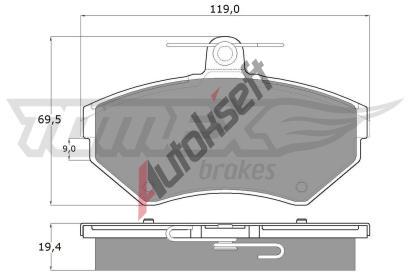 TOMEX Brakes Sada brzdovch destiek TMX TX 13-12, TX 13-12