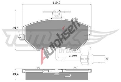 TOMEX Brakes Sada brzdovch destiek TMX TX 13-121, TX 13-121