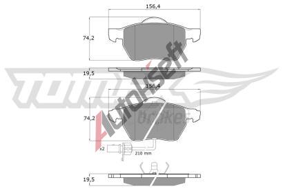 TOMEX Brakes Sada brzdovch destiek TMX TX 13-13, TX 13-13