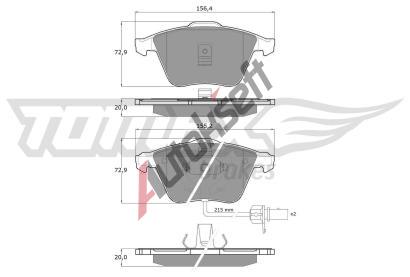 TOMEX Brakes Sada brzdovch destiek TMX TX 13-14, TX 13-14