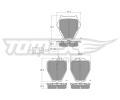 TOMEX Brakes Sada brzdovch destiek ‐ TMX TX 13-15