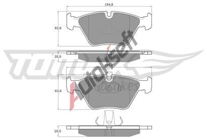 TOMEX Brakes Sada brzdovch destiek TMX TX 13-18, TX 13-18