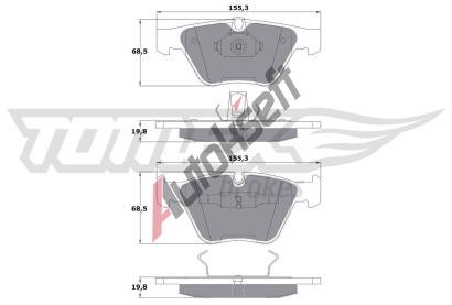 TOMEX Brakes Sada brzdovch destiek TMX TX 13-25, TX 13-25