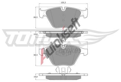 TOMEX Brakes Sada brzdovch destiek TMX TX 13-251, TX 13-251