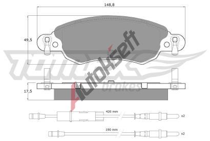 TOMEX Brakes Sada brzdovch destiek TMX TX 13-30, TX 13-30