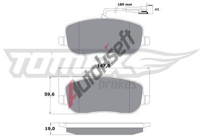 TOMEX Brakes Sada brzdovch destiek TMX TX 13-341, TX 13-341