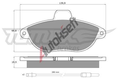 TOMEX Brakes Sada brzdovch destiek TMX TX 13-35, TX 13-35