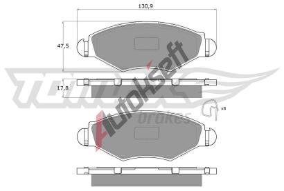 TOMEX Brakes Sada brzdovch destiek TMX TX 13-43, TX 13-43
