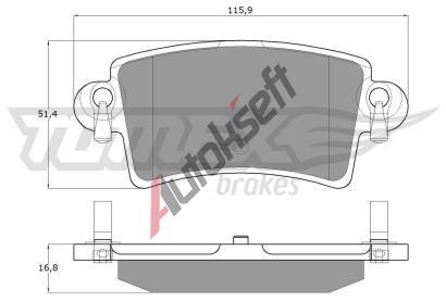 TOMEX Brakes Sada brzdovch destiek TMX TX 13-52, TX 13-52