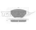 Sada brzdovch destiek TOMEX Brakes ‐ TMX TX 13-53