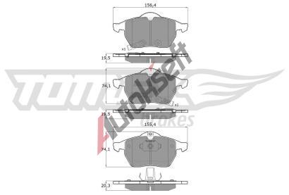 TOMEX Brakes Sada brzdovch destiek TMX TX 13-57, TX 13-57