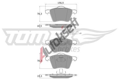 TOMEX Brakes Sada brzdovch destiek TMX TX 13-58, TX 13-58