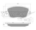 TOMEX Brakes Sada brzdovch destiek ‐ TMX TX 13-591