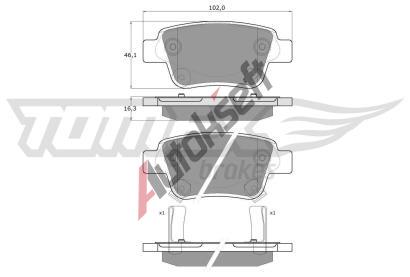 TOMEX Brakes Sada brzdovch destiek TMX TX 13-62, TX 13-62