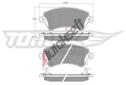 TOMEX Brakes Sada brzdovch destiek TMX TX 13-74, TX 13-74