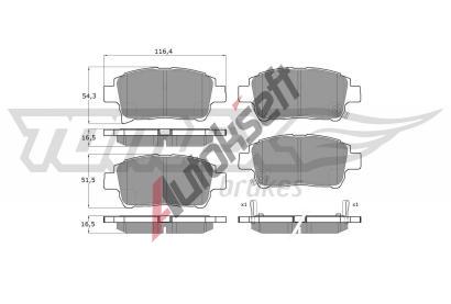 TOMEX Brakes Sada brzdovch destiek TMX TX 13-76, TX 13-76