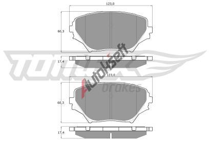 TOMEX Brakes Sada brzdov�ch desti�ek TMX TX 13-85, TX 13-85