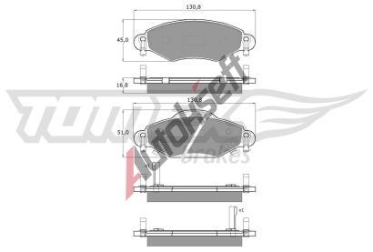TOMEX Brakes Sada brzdovch destiek TMX TX 13-89, TX 13-89