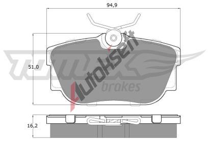 TOMEX Brakes Sada brzdovch destiek TMX TX 13-90, TX 13-90