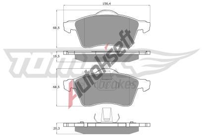 TOMEX Brakes Sada brzdovch destiek TMX TX 13-91, TX 13-91