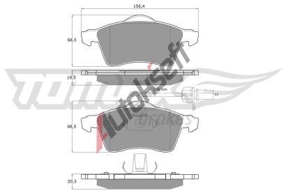 TOMEX Brakes Sada brzdovch destiek TMX TX 13-911, TX 13-911