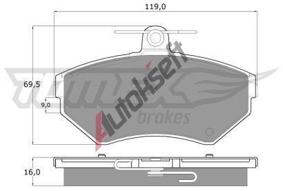 TOMEX Brakes Sada brzdovch destiek TMX TX 13-94, TX 13-94