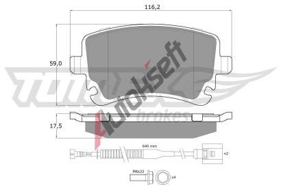 TOMEX Brakes Sada brzdovch destiek TMX TX 13-962, TX 13-962