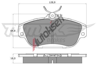 TOMEX Brakes Sada brzdovch destiek TMX TX 14-01, TX 14-01