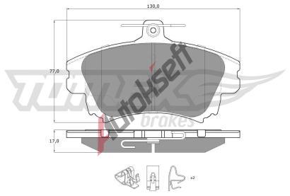 TOMEX Brakes Sada brzdovch destiek TMX TX 14-03, TX 14-03