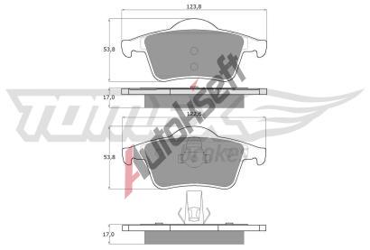 TOMEX Brakes Sada brzdovch destiek TMX TX 14-05, TX 14-05