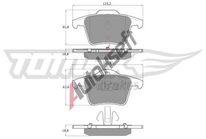 TOMEX Brakes Sada brzdovch destiek TMX TX 14-07, TX 14-07