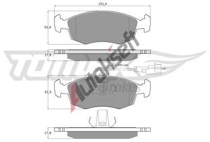 TOMEX Brakes Sada brzdovch destiek TMX TX 14-11, TX 14-11