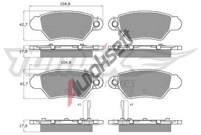 TOMEX Brakes Sada brzdovch destiek TMX TX 14-12, TX 14-12