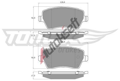 TOMEX Brakes Sada brzdovch destiek TMX TX 14-16, TX 14-16