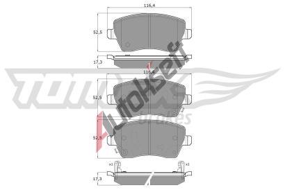 TOMEX Brakes Sada brzdovch destiek TMX TX 14-161, TX 14-161