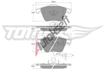 TOMEX Brakes Sada brzdovch destiek TMX TX 14-23, TX 14-23