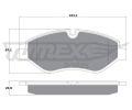 Sada brzdovch destiek TOMEX Brakes ‐ TMX TX 14-25