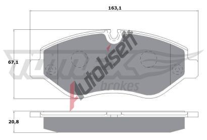 TOMEX Brakes Sada brzdovch destiek TMX TX 14-25, TX 14-25