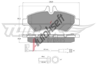 TOMEX Brakes Sada brzdovch destiek TMX TX 14-27, TX 14-27