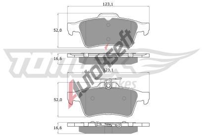 TOMEX Brakes Sada brzdovch destiek TMX TX 14-28, TX 14-28