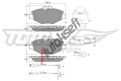 TOMEX Brakes Sada brzdovch destiek TMX TX 14-29, TX 14-29