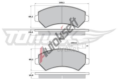 TOMEX Brakes Sada brzdovch destiek TMX TX 14-40, TX 14-40