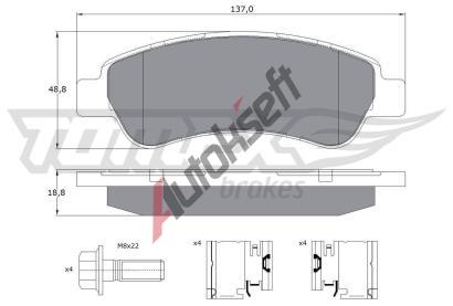 TOMEX Brakes Sada brzdovch destiek TMX TX 14-41, TX 14-41