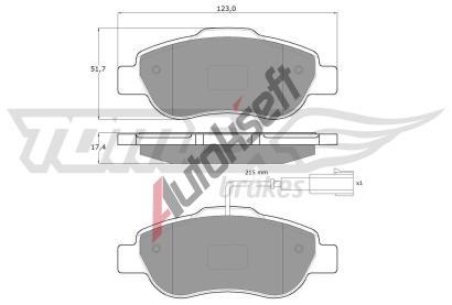 TOMEX Brakes Sada brzdovch destiek TMX TX 14-42, TX 14-42