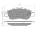 TOMEX Brakes Sada brzdovch destiek ‐ TMX TX 14-43